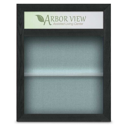 United Visual Products Outdoor Enclosed Combo Board, 42"x32", Satin Frame/White Porc & Pumice UVCB4232OD-WHTPORC-PUMICE